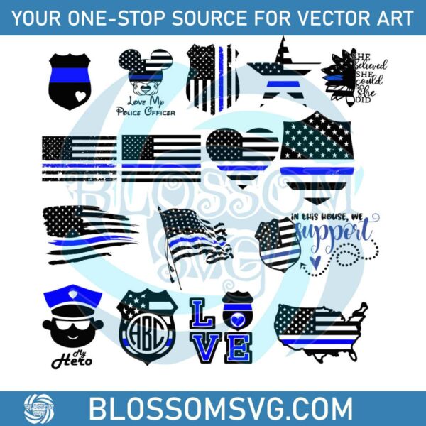Police Officer SVG Police Jobs SVG Bundle Cutting Digital File