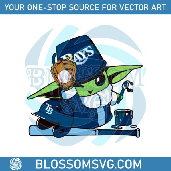 Tampa Bay Rays Baby Yoda MLB Team SVG Cutting Digital File