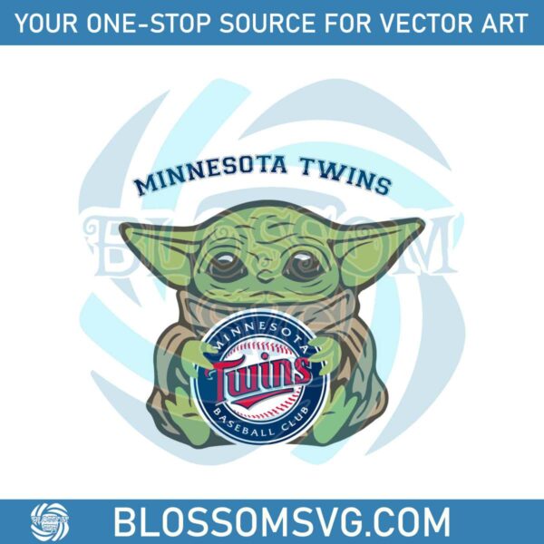 Minesota Twins Baby Yoda SVG MLB Team SVG Digital File