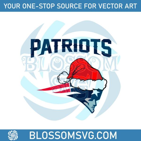 New England Patriots NFL Christmas Logo SVG Download