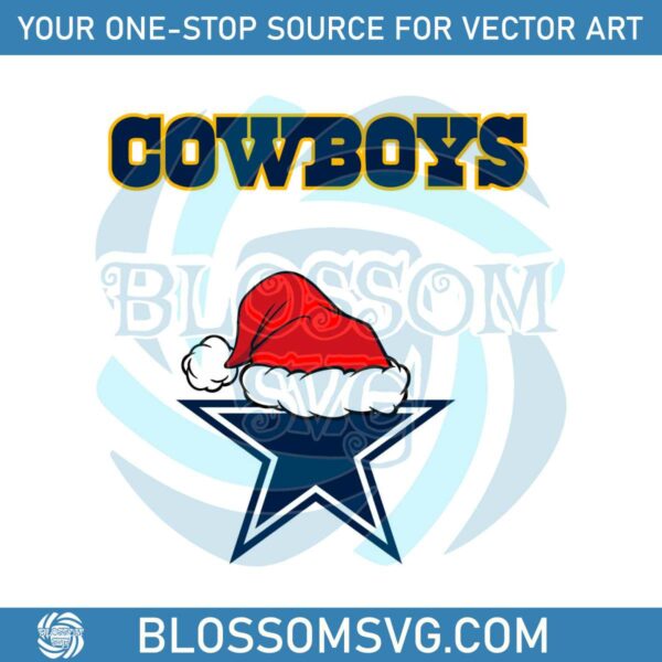 Dallas Cowboys NFL Christmas Logo SVG Digital Cricut File