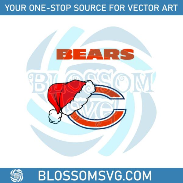 Chicago Bears NFL Christmas Logo SVG Download File