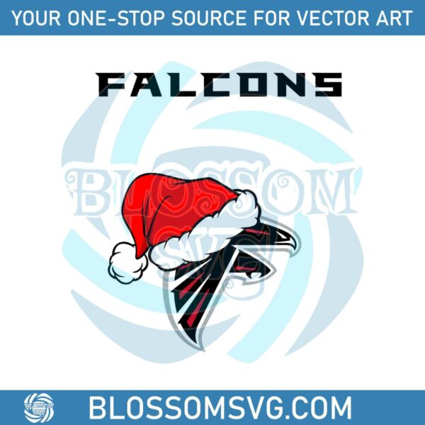 Atlanta Falcons NFL Christmas Logo SVG Digital Cricut File