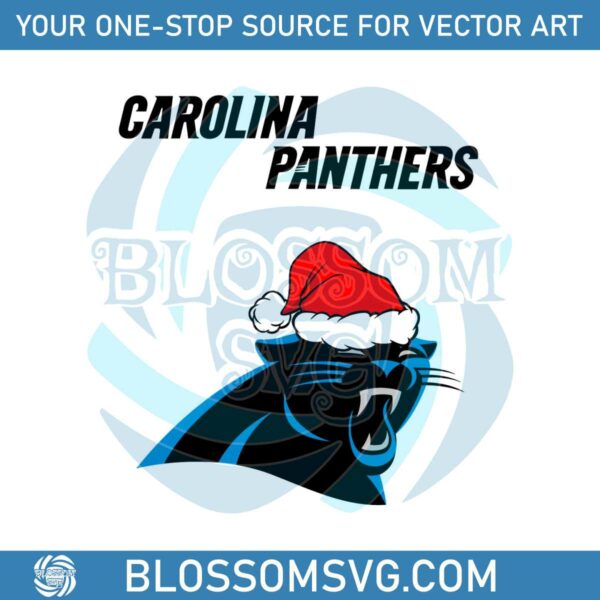 Carolina Panthers NFL Christmas Logo SVG Graphic Design File