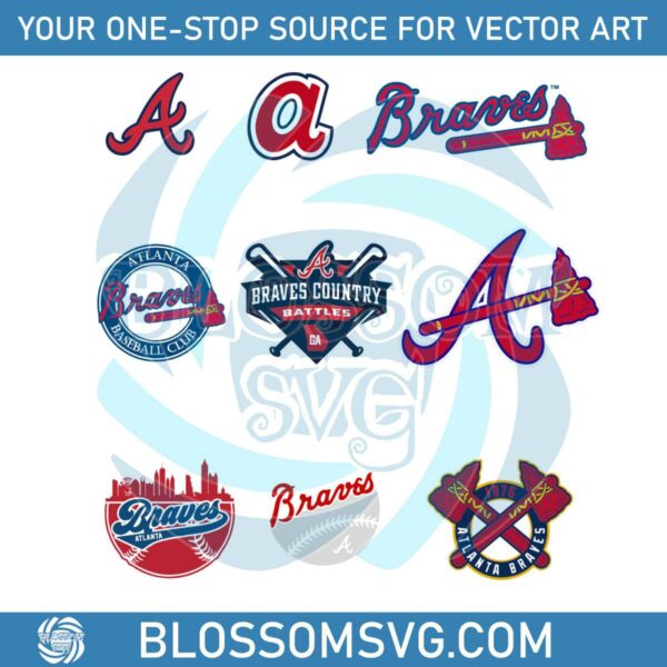 Atlanta Braves Logo Bundle File Svg MLB Team Svg Digital File