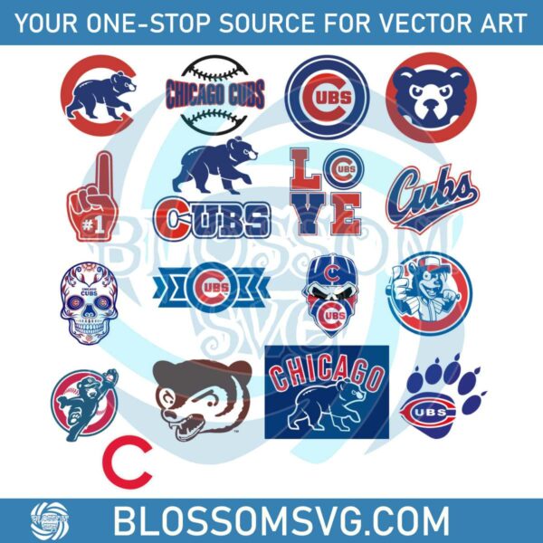 Bundle Chicago Cubs Logo Svg MLB Team SVG Bundle