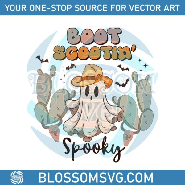 Western Cowboy Ghost Boot Scootin Spooky PNG Download