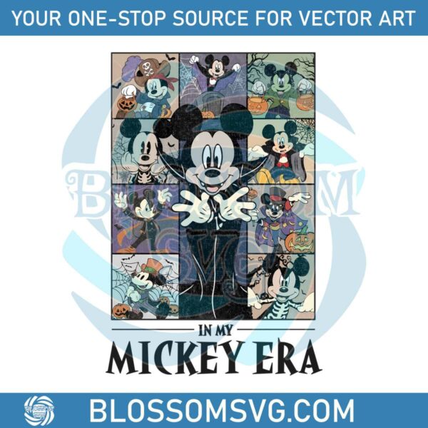 Vintage Mickey and Friends Halloween In My Mickey Era PNG
