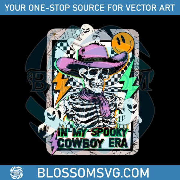 In My Spooky Cowboy Era SVG Cowboy Skeleton Halloween SVG