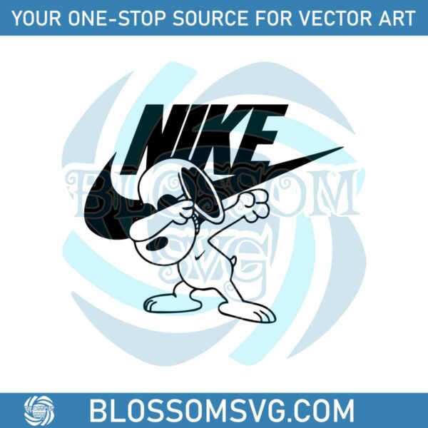 Funny Dabbing Snoopy Nike Logo SVG Cutting Digital File
