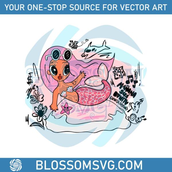 Karol G Mermaid Cartoon SVG Bichota Season SVG Digital File