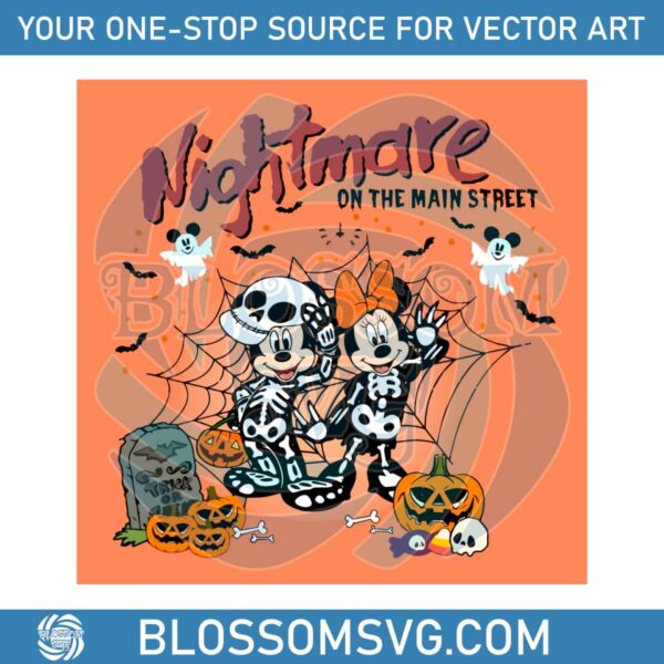 Disney Halloween Nightmare On The Main Street SVG File
