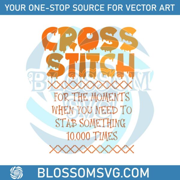 Funny Cross Stitch Spooky Season SVG Graphic Design File