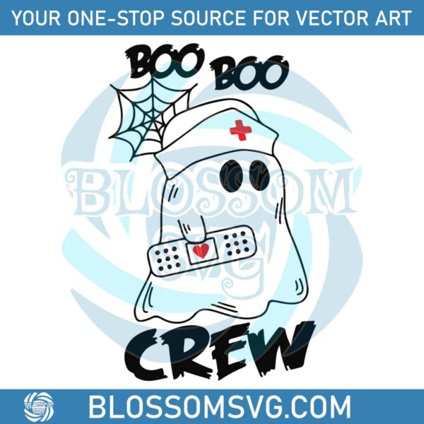 Boo Boo Crew Ghost SVG Halloween Nurse SVG Digital File