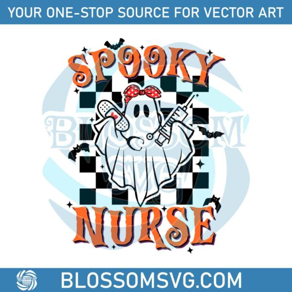 Funny Halloween Spooky Nurse SVG Cute Ghost Nurse SVG