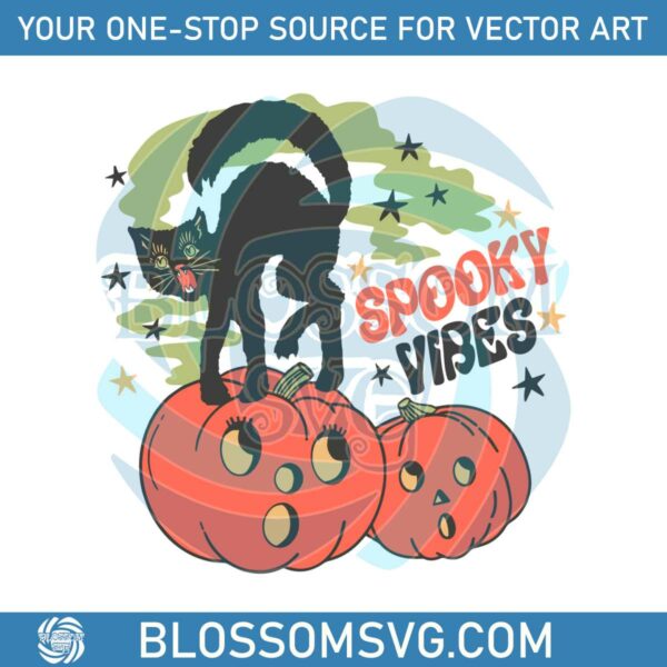 spooky-vibes-black-cat-on-pumpkin-svg-graphic-design-file