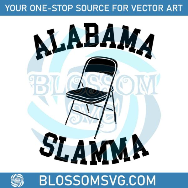 Alabama Slamma White Folding Chair SVG Cutting Digital File