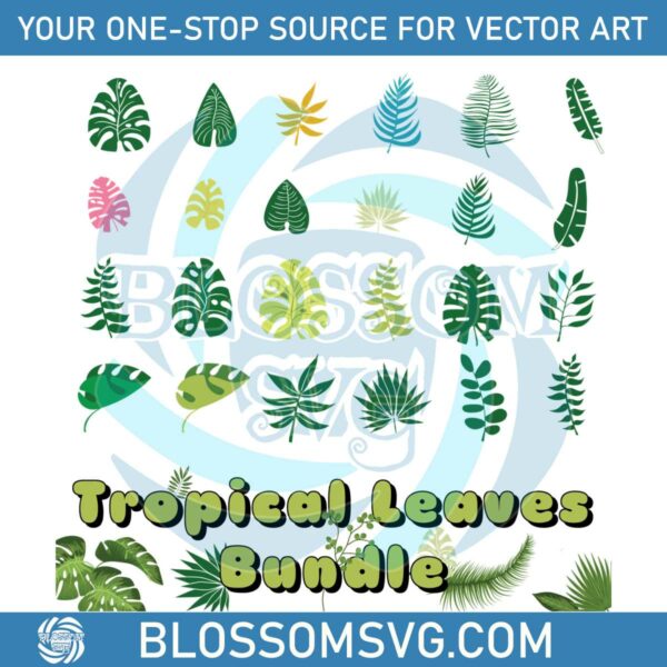 Tropical Leaves SVG Monstera Leaves SVG Bundle Digital