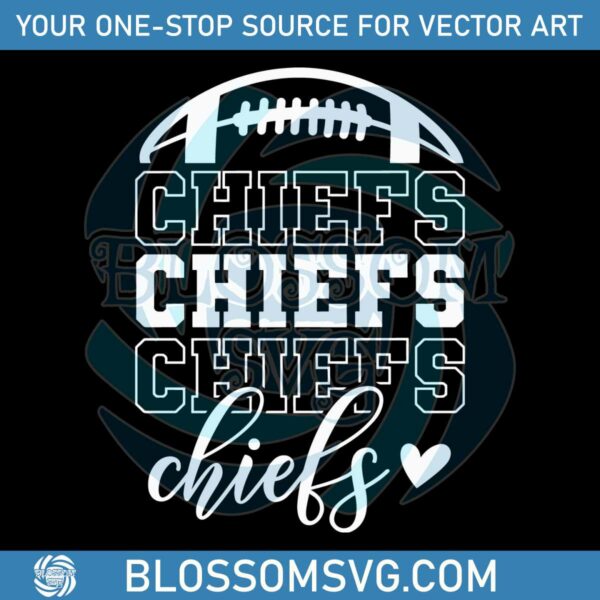 Stacked Chiefs SVG Kansas City Chiefs Football Fans SVG File