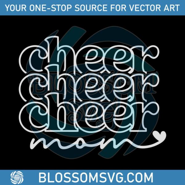 Vintage Cheer Mom SVG Cool Mom Club SVG File For Cricut