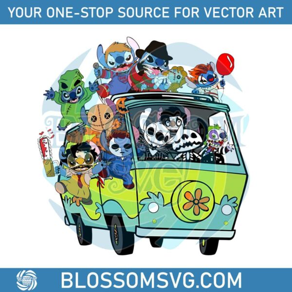 Disney Halloween Stitch SVG Horror Characters SVG Cricut File
