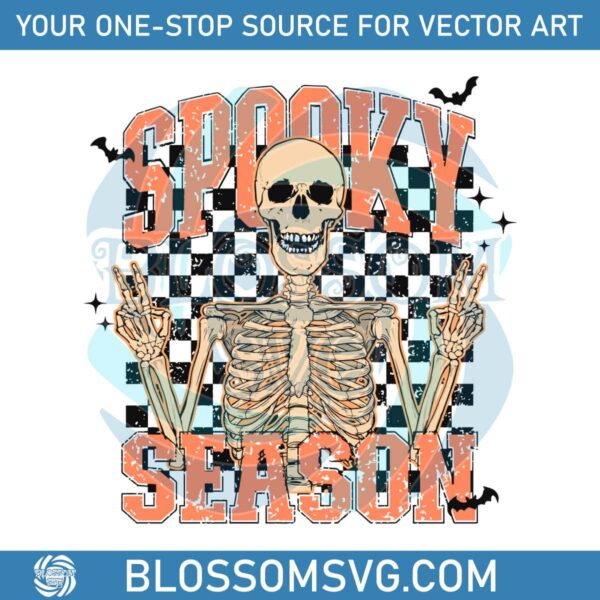 Retro Funny Skeleton Spooky Season SVG Graphic Design File