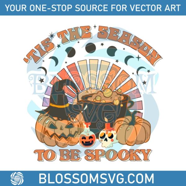 Tis The Season To Be Spooky Halloween Pumpkin SVG File