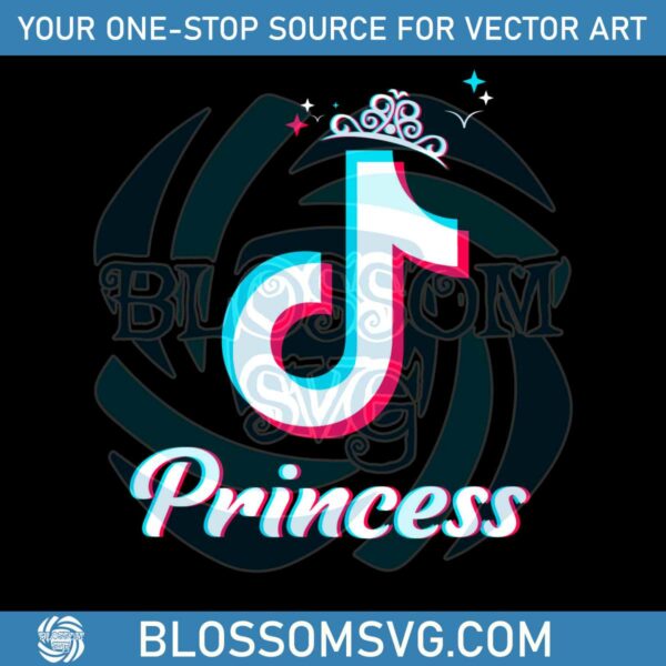 Tiktok Princess Logo Tiktok Queen SVG Digital Cricut Files