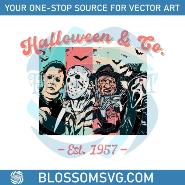 Retro Halloween And Co Est 1957 Horror Movie Character SVG
