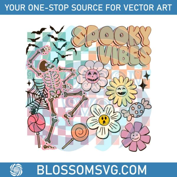 groovy-floral-halloween-spooky-vibes-skeleton-svg-digital-file