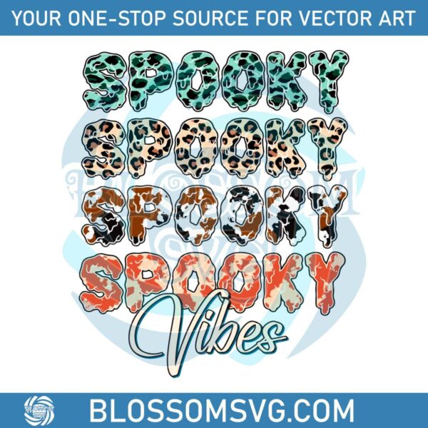 Retro Halloween Spooky Vibes Leopard Cheetah SVG Download