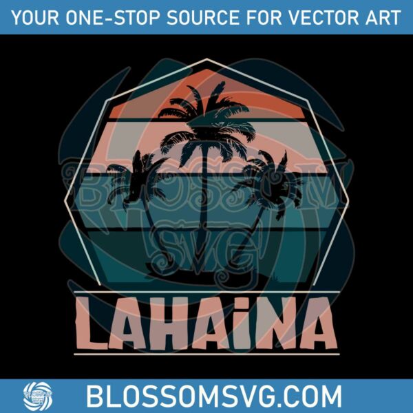 Retro Maui Strong Lahaina Support SVG Graphic Design File