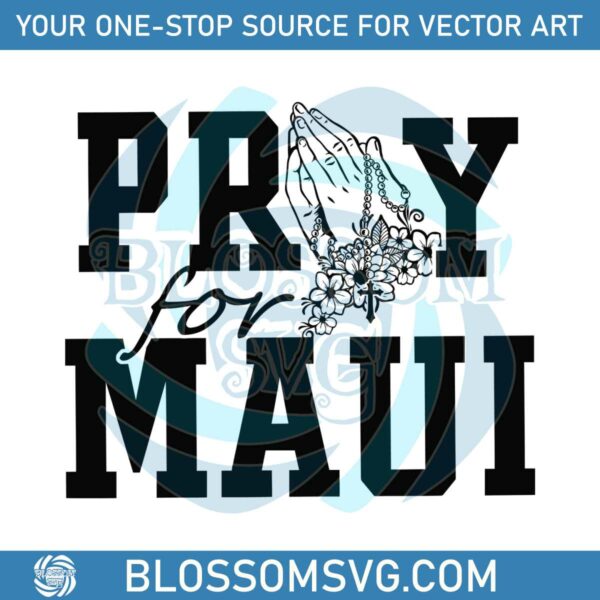 Vintage Pray For Maui SVG Support for Hawaii Fire Victims SVG