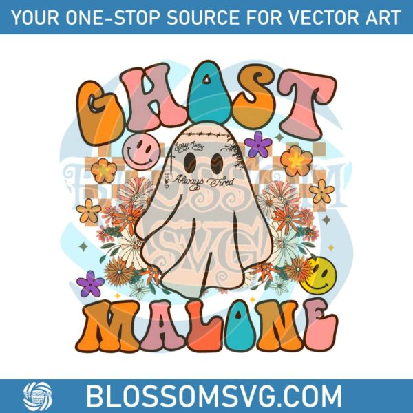 ghost-malone-halloween-png-floral-ghost-png-download