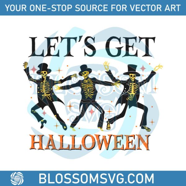 lets-get-halloween-vintage-dancing-skeleton-svg-file