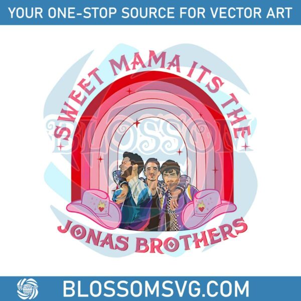 Vintage Sweet Mama Its The Jonas Brothers PNG Download