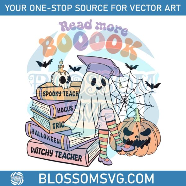 read-more-books-svg-spooky-teacher-ghost-svg-cricut-file