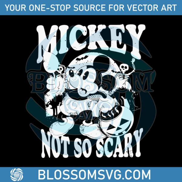 Vintage Mickey Not So Scary SVG Disney Skeleton SVG File