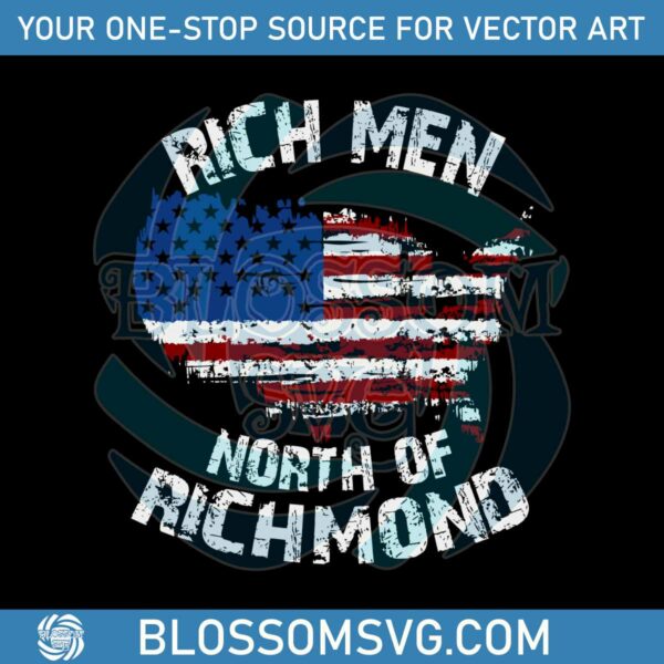 Rich Men North Of Richmond SVG American Flag SVG File