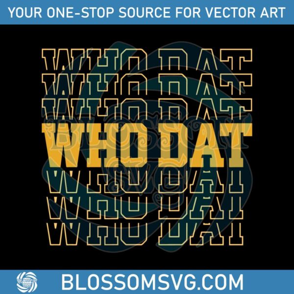 Retro Who Dat New Orleans Saints SVG Cutting Digital File
