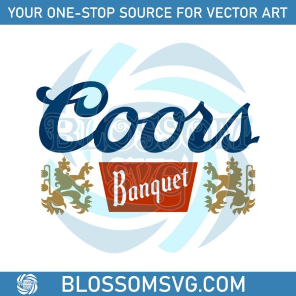 Retro Coors Banquet Beer Logo SVG Graphic Design File