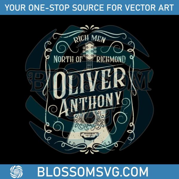 Oliver Anthony Rich Men North Of Richmond Guitar SVG File