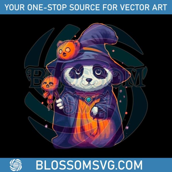 panda-pumpkin-witch-organic-halloween-png-download