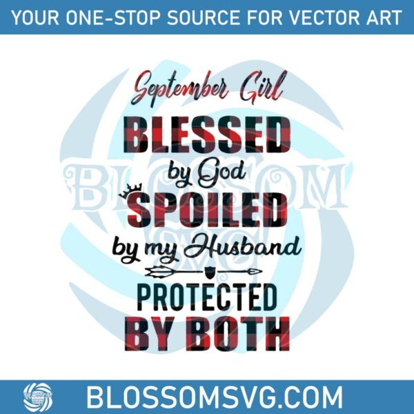 September Girl Blessed By God SVG Graphic Design File