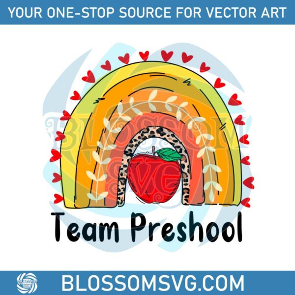 Team Preschool SVG Back To School SVG Graphic Design File