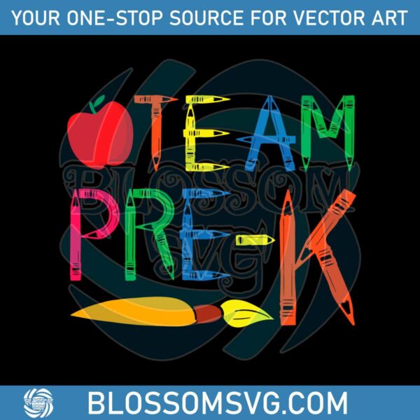 Back To School SVG Team PreK Teacher SVG File For Cricut