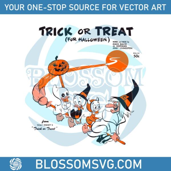 Donald Disney Halloween Trick Or Treat SVG File For Cricut