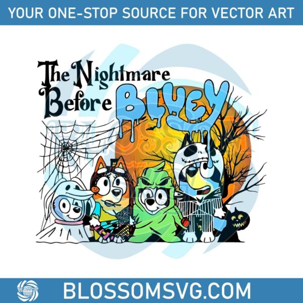 The Nightmare Before Bluey Horror Movie PNG Download