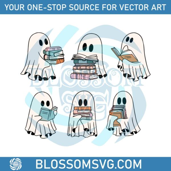 halloween-ghosts-reading-books-svg-graphic-design-file