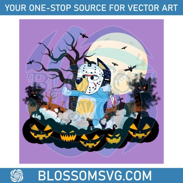Happy Halloween Bluey Killer PNG Sublimation Download